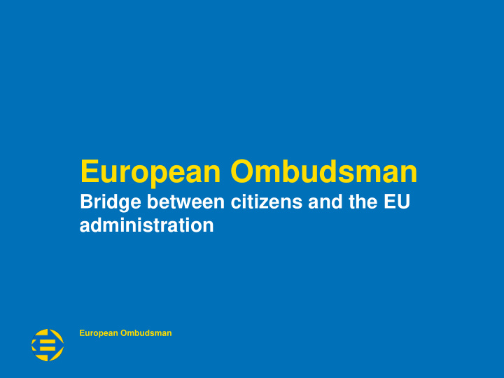 european ombudsman