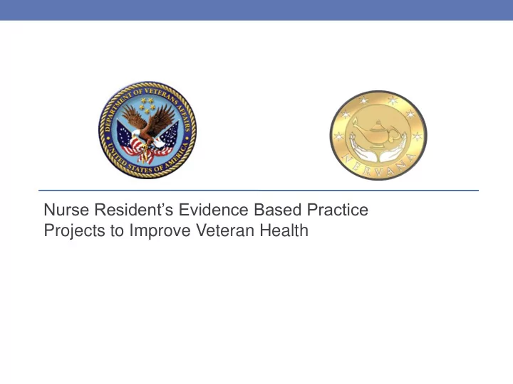 projects to improve veteran health disclosure statement