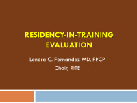 residency in training evaluation