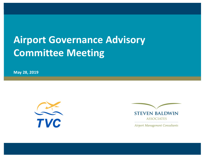 airport governance advisory committee meeting
