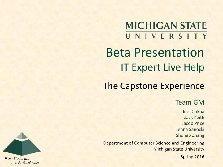 beta presentation