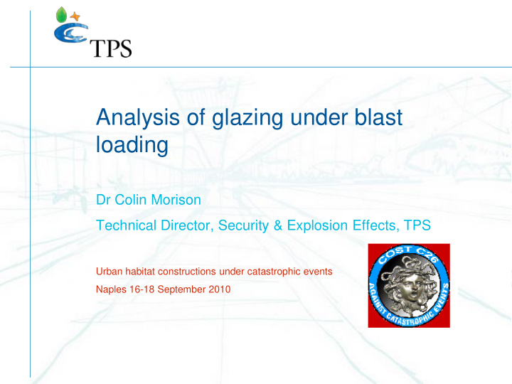 analysis of glazing under blast