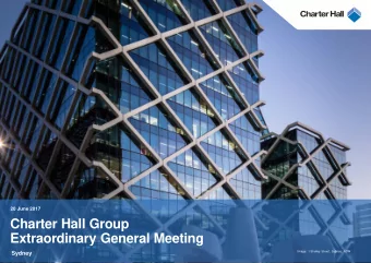 Charter Hall Group  Extraordinary General Meeting  Image: 1 Shelley Street, Sydney, NSW  Sydney