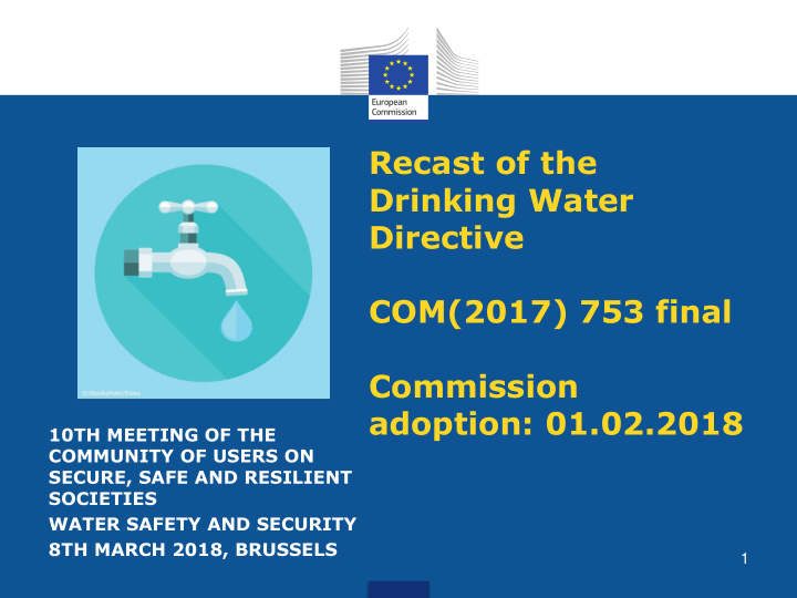 recast of the drinking water directive com 2017 753 final