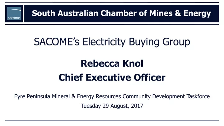sacome s electricity buying group