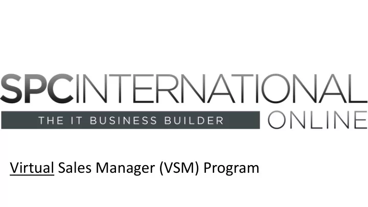 virtual sales manager vsm program gary beechum