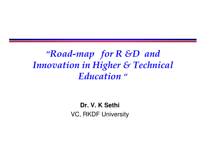 road map for r amp d and road map for r amp d and