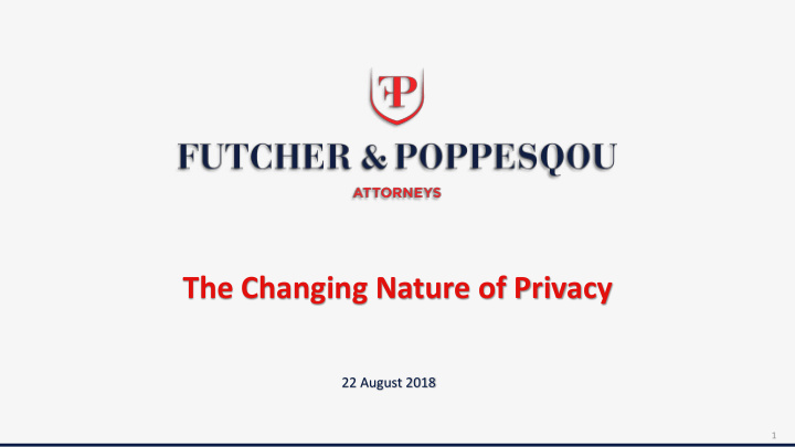 the changing nature of privacy