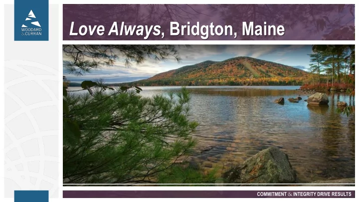 love always bridgton maine