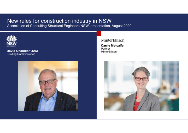 new rules for construction industry in nsw