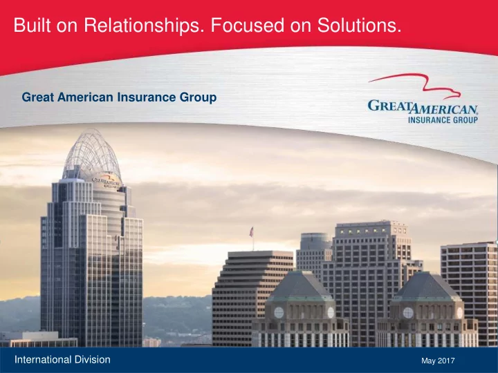 built on relationships focused on solutions