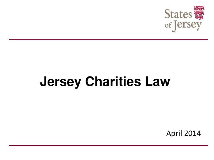 jersey charities law