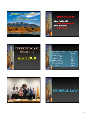 April 2018  Teri Rolan RPh  NW  Cathleen Wingert  Public  Chris Woodul RPh  SW  Michael