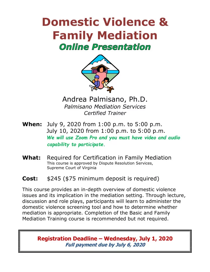 domestic violence family mediation