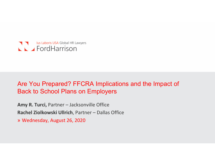 are you prepared ffcra implications and the impact of