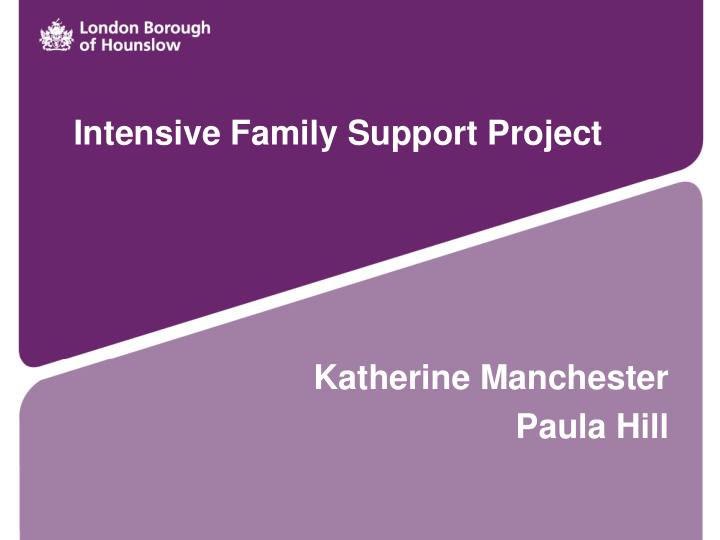 intensive family support project katherine manchester