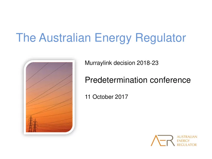 the australian energy regulator