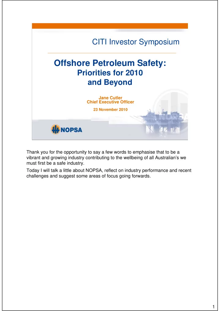 offshore petroleum safety