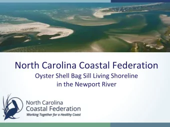 North Carolina Coastal Federation  Oyster Shell Bag Sill Living Shoreline  in the Newport River