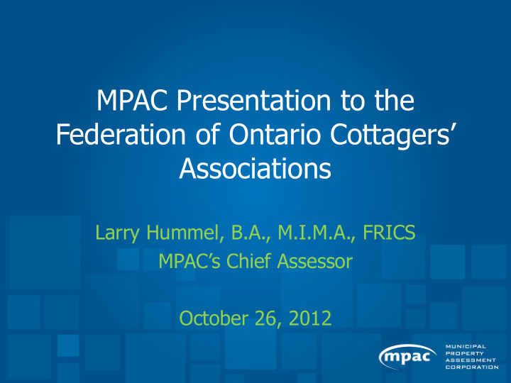 mpac presentation to the