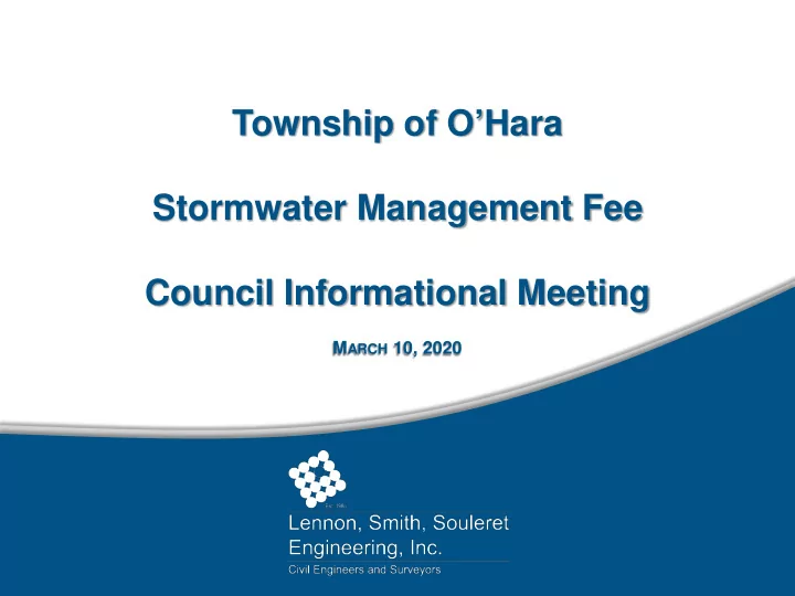 township of o hara
