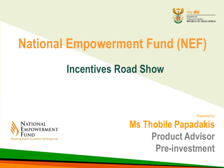 national empowerment fund nef
