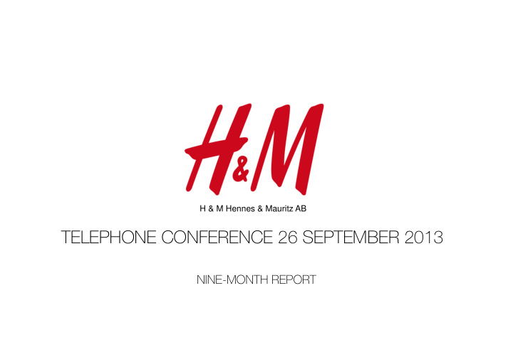 telephone conference 26 september 2013