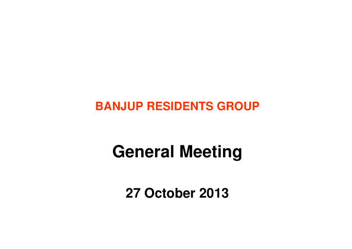 general meeting