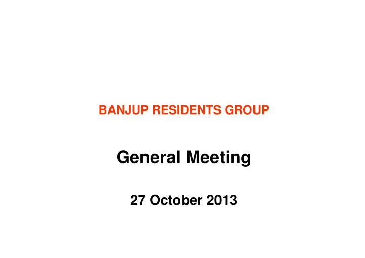 general meeting