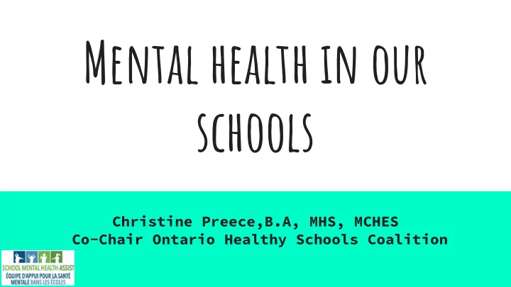 mental health in our
