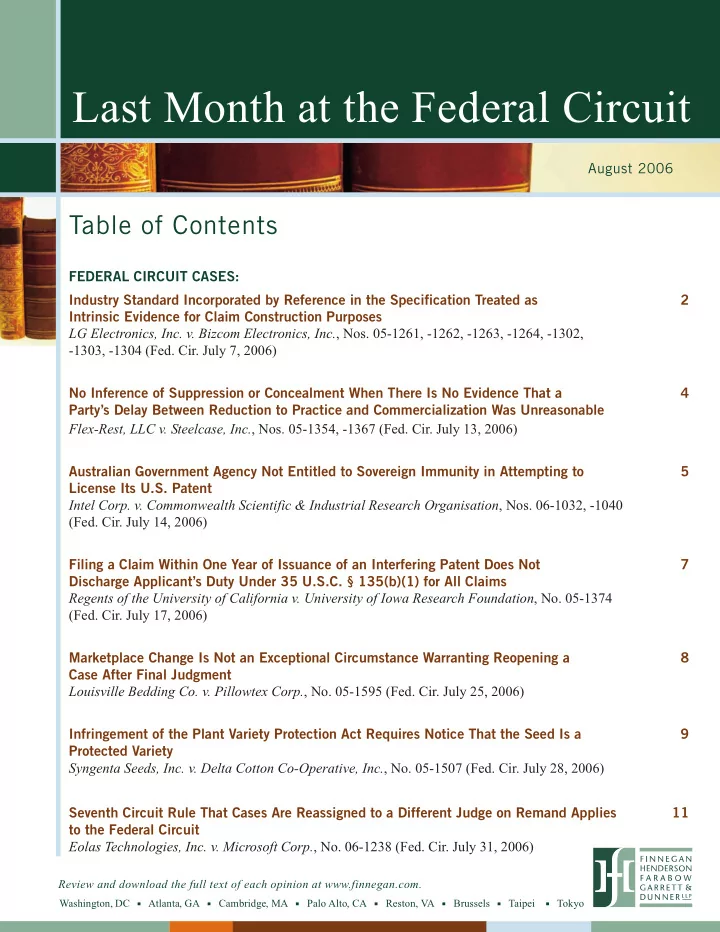 last month at the federal circuit