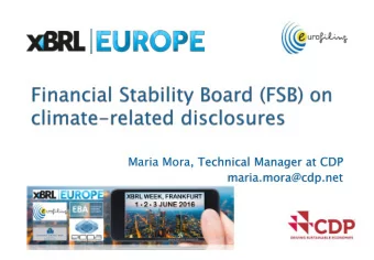 Maria Mora, Technical Manager at CDP  maria.mora@cdp.net  Wit  With the  he 2015  2015 Pa  Paris