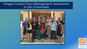 Oregon Coastal Zone Management Association  at the Crossroads  Class photo  Statement of Problem