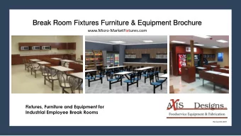 Break Room Fixtures Furniture &amp; Equipment Brochure  www.Micro-MarketFixtures.com  Fixtures,