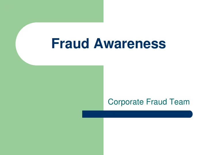 fraud awareness