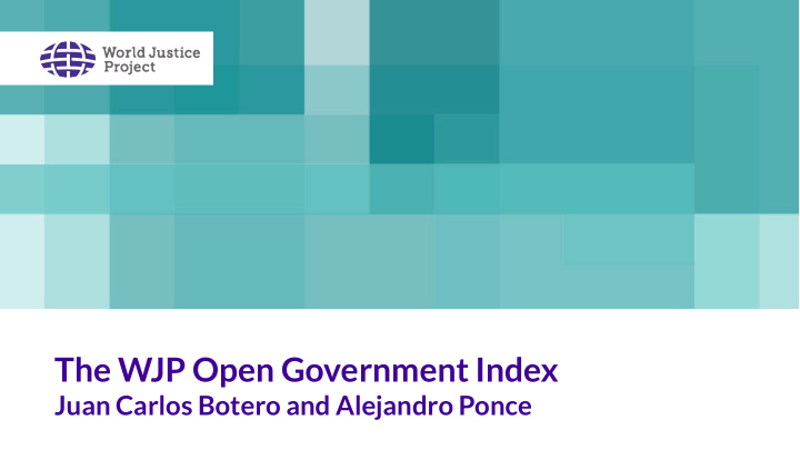 the wjp open government index