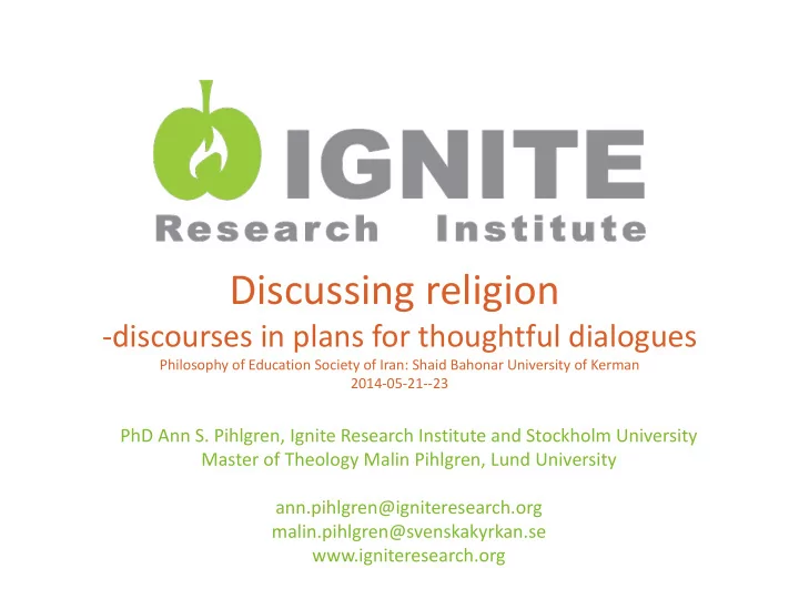 discussing religion
