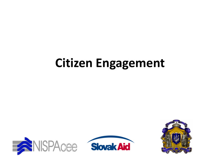 citizen engagement purpose of the module