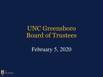 Board of Trustees  February 5, 2020  THE FIR  IRST AMENDMENT AND THE  NC CAMPUS FREE SPEECH ACT