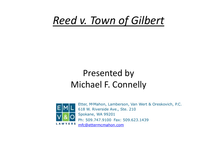 reed v town of gilbert