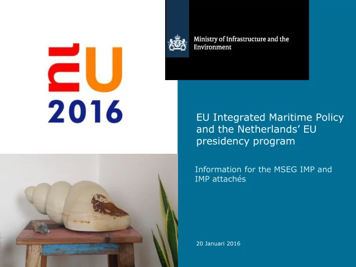 eu integrated maritime policy and the netherlands eu