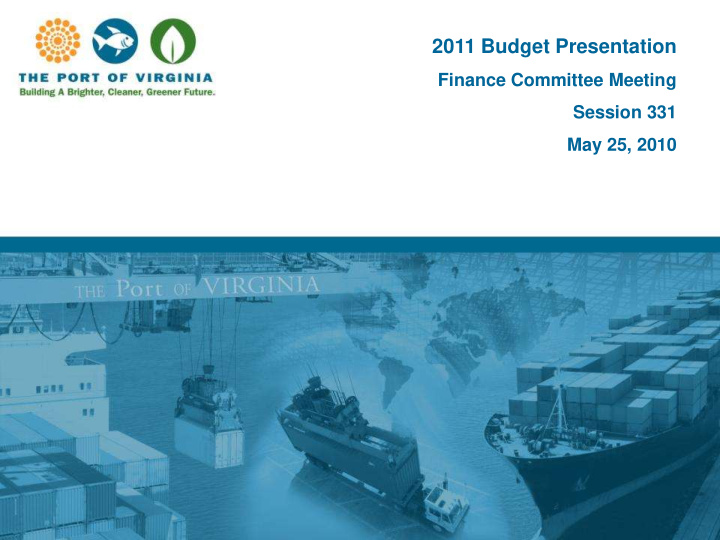 2011 budget presentation