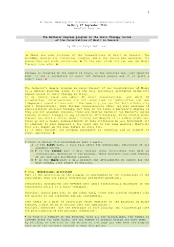 1  EC Annual Meeting for Internat+ ional Relations Coordinators  Aalborg 27 September 2014