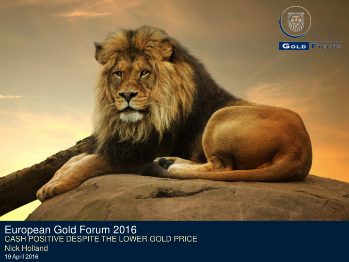 european gold forum 2016