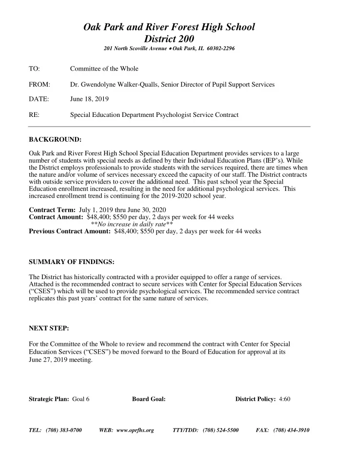 oak park and river forest high school district 200