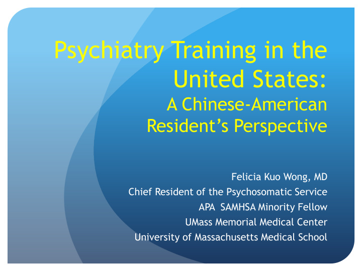psychiatry training in the united states