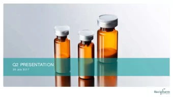 Q2 PRESENTATION  25 July 2017  RECORD SALES AND EBITDA   Net sales SEKm 1,401 up 13%   Profit