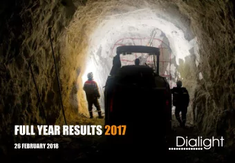 FULL YEAR RESULTS 2017  26 FEBRUARY 2018  KEY POINTS 2017  OPERATIONAL  ACTIONS  STABILISE