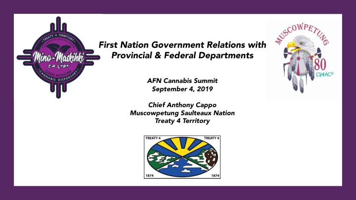 first nation government relations with provincial federal