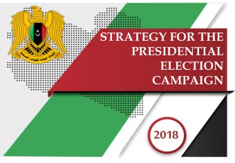STRATEGY FOR THE  PRESIDENTIAL  ELECTION  CAMPAIGN  DECISION TREE  2  3  1  HOLD PRESIDENTIAL